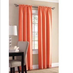 Orange curtains